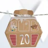 Adventskalender-knutselset "Village in the snow" lichtbruin