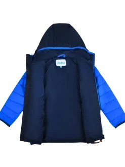 All-season doorgestikte jas "Baz" blauw/lichtbruin