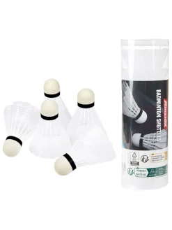 Badmintonshuttles wit - 5 stucks