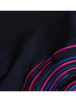 Badpak "Eco Placement" donkerblauw/roze