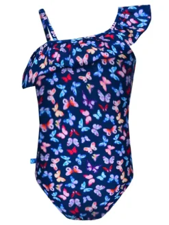 Badpak "Janeva" donkerblauw/meerkleurig
