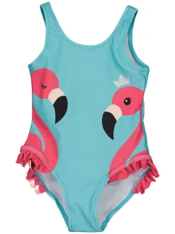 Badpak lichtblauw/roze