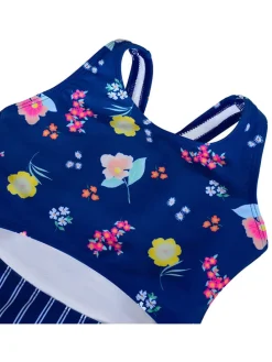 Badpak "Moana" donkerblauw/meerkleurig