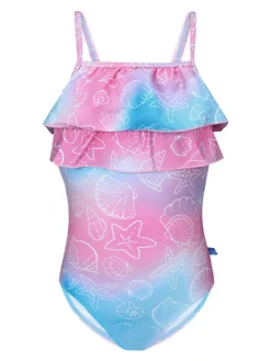 Badpak "Pearl" blauw/roze