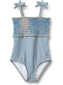 Badpak "Selma" beige/blauw