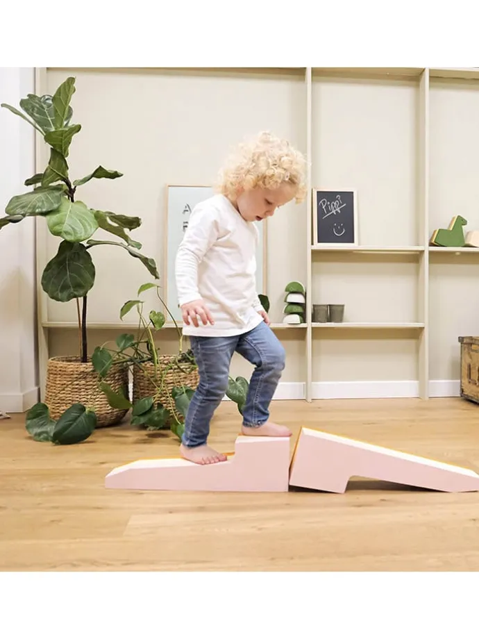 Balanceerstelten lichtroze/oranje - vanaf de geboorte