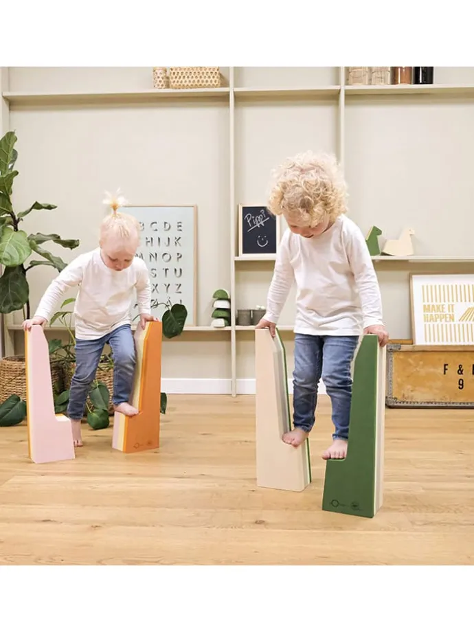 Balanceerstelten lichtroze/oranje - vanaf de geboorte