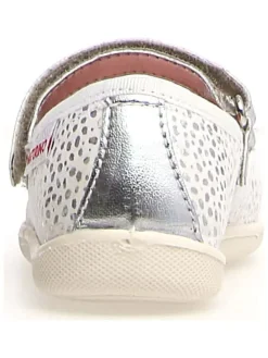 Ballerina's "Claries" wit/zilverkleurig
