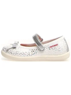 Ballerina's "Claries" wit/zilverkleurig