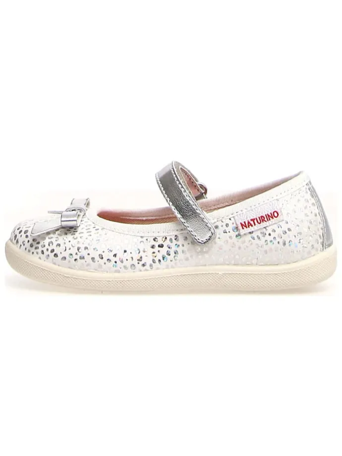 Ballerina's "Claries" wit/zilverkleurig