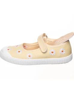 Ballerina's met bandje geel