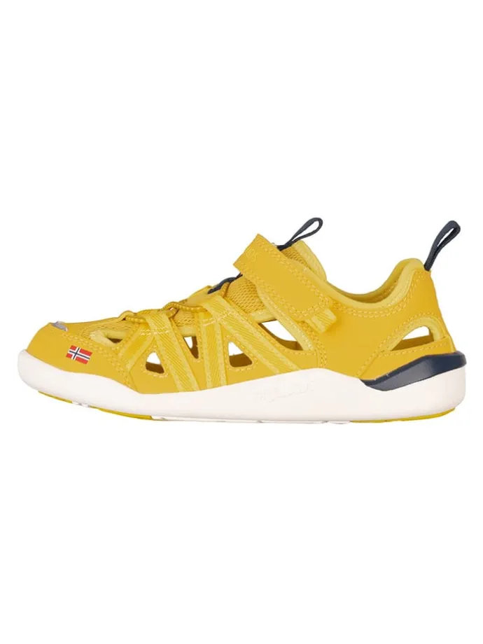 Barefootenkelsandalen "Saltfjord" geel/wit