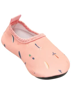 Barevoetschoenen "Surfbrett Palmen" lichtroze