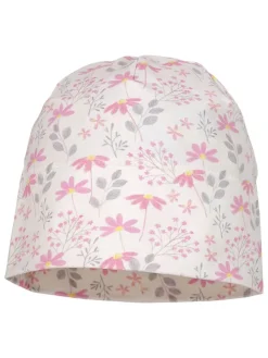 Beanie wit/roze