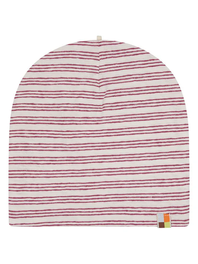 Beanie wit/roze