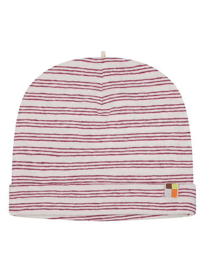 Beanie wit/roze