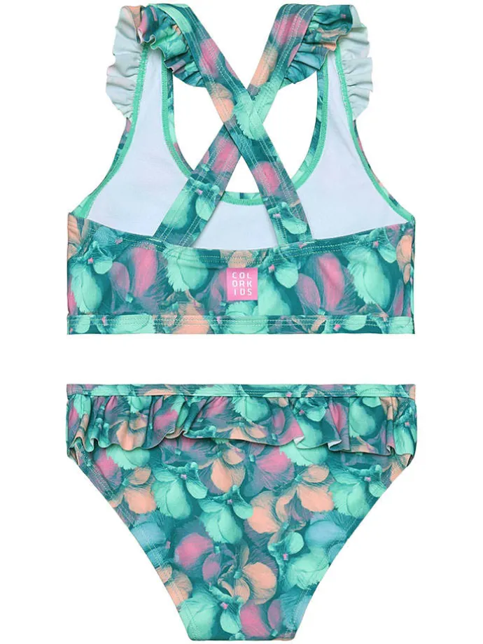 Bikini blauw/meerkleurig