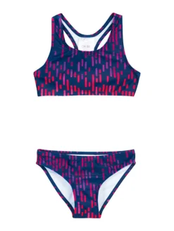 Bikini donkerblauw/roze/paars