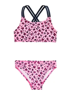 Bikini "Leo-Print" lichtroze/zwart