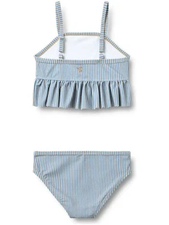 Bikini "Lærke" beige/blauw