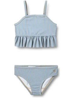 Bikini "Lærke" beige/blauw