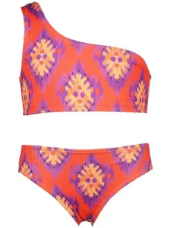 Bikini rood/paars/oranje