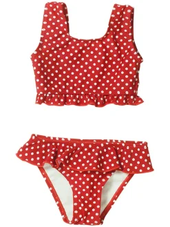 Bikini "Stippen" rood/wit