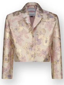 Blazer beige/goudkleurig/lichtroze