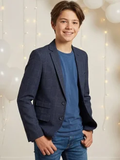 Blazer - slim fit - donkerblauw