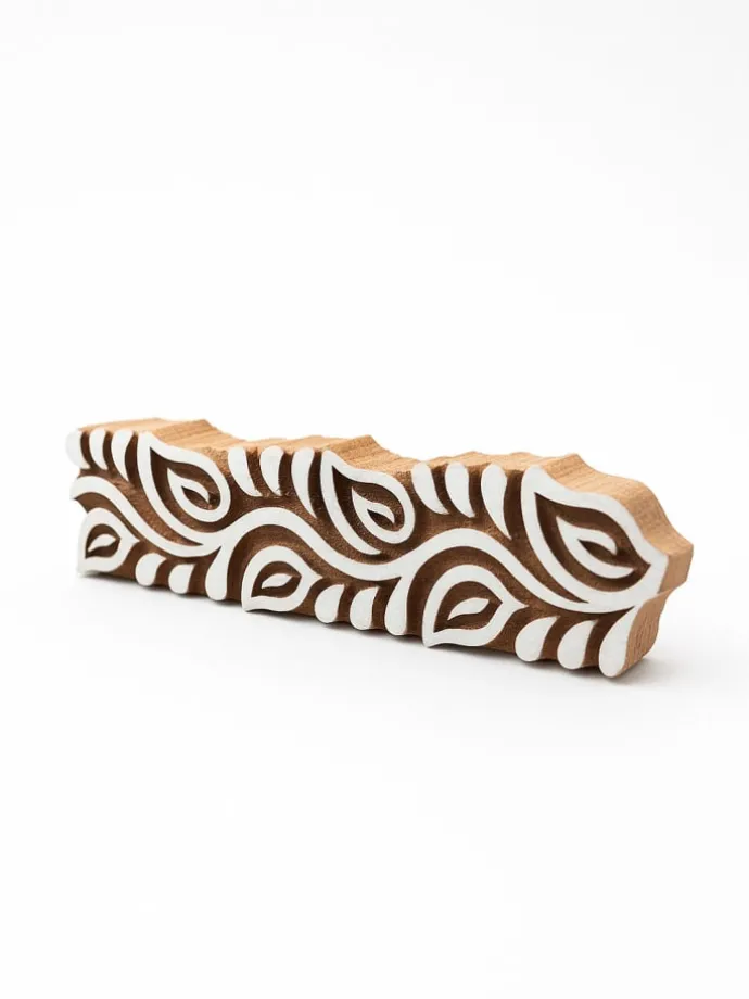 Blokstempel "Waterway" naturel/wit - (L)19 x (B)3 cm