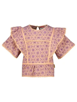 Blouse abrikooskleurig/paars