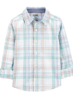 Blouse lichtbruin/groen