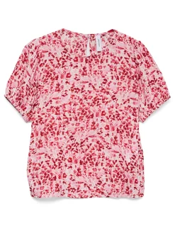 Blouse "Menny" lichtroze/rood