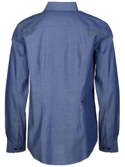 Blouse - slim fit - blauw
