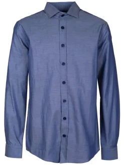 Blouse - slim fit - blauw