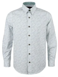 Blouse - slim fit - wit/groen