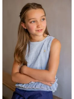 Blousetop "Chloe" lichtblauw