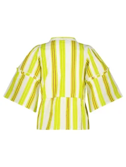 Blouse wit/geel