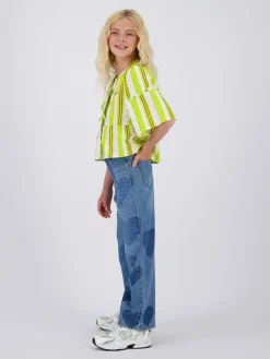 Blouse wit/geel