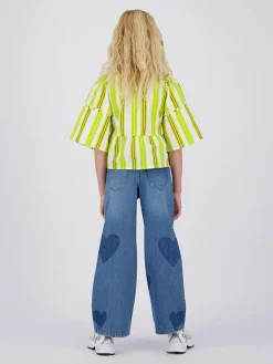 Blouse wit/geel