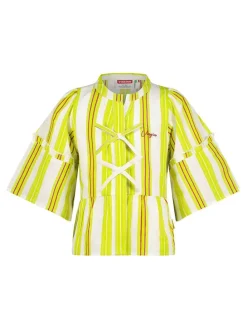 Blouse wit/geel