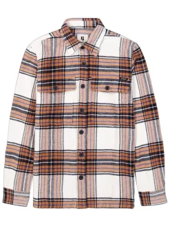 Blouse wit/lichtbruin