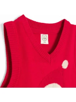 Bodywarmer rood/wit