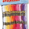 Borduurgaren meerkleurig - 52 stuks, elk 8 m