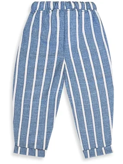 Broek blauw/wit