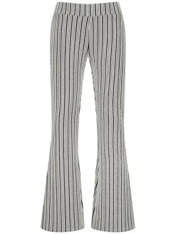 Broek crème/zwart
