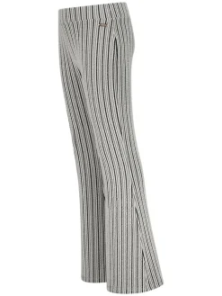 Broek crème/zwart