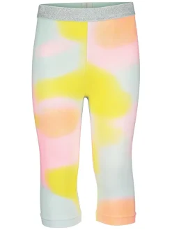 Caprilegging turquoise/meerkleurig