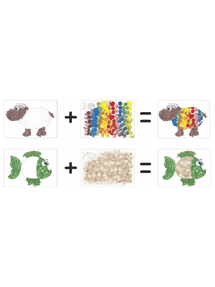 Creativiteitsset "Kleurenspeeldoos - Stekels, vacht en schubben" - vanaf 4 jaar