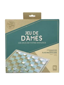 Damspel transparant - (L)25 x (B)25 cm